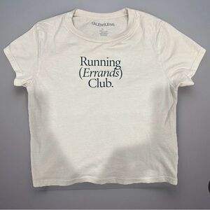 Women’s Talentless Running Club Baby Tee Size S